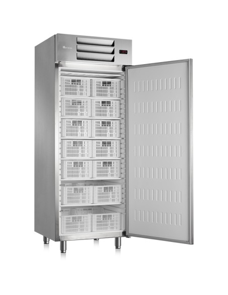 Armario congelación puerta opaca inox con 14 cajones