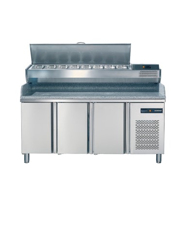 Mesa preparación pizza tres puertas...