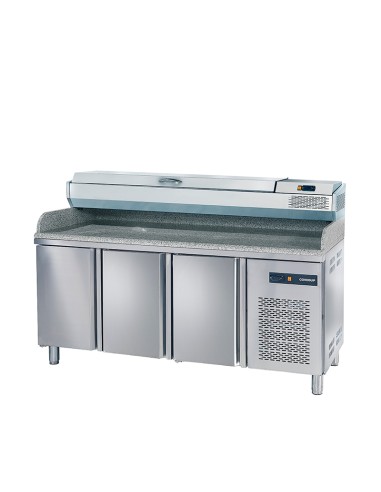 Mesa preparación pizza tres puertas...