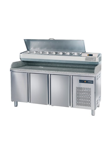 Mesa preparación pizza tres puertas...