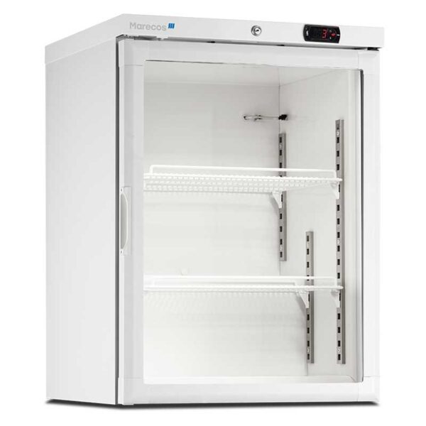 Mini armario congelación puerta de cristal blanco