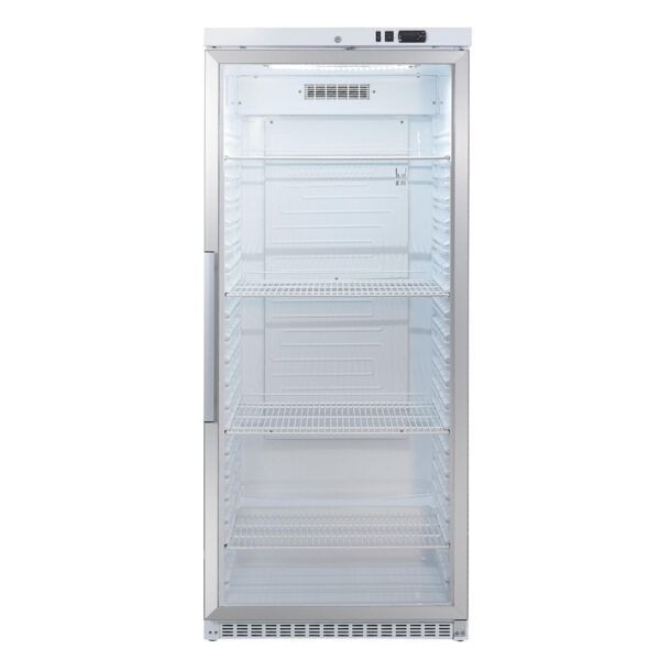 Armario de refrigeración puerta cristal blanco 600 l