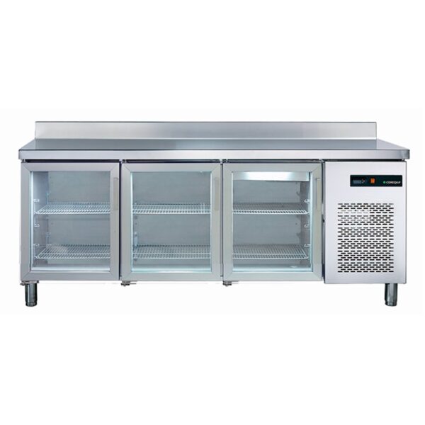 Mesa refrigeración 3 puertas de cristal 2000 mm