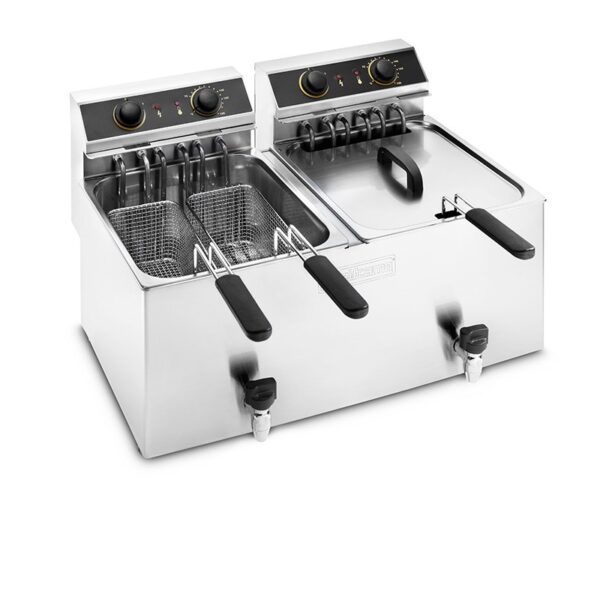 Freidora 21+12L eléctrica Elframo 12kw