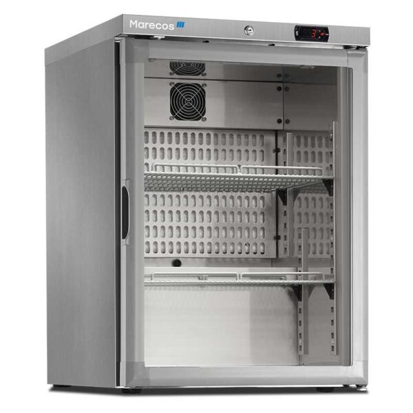 Mini armario de refrigeración puerta de cristal inox